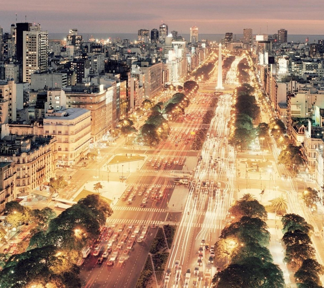 Das Buenos Aires At Night Wallpaper 1080x960