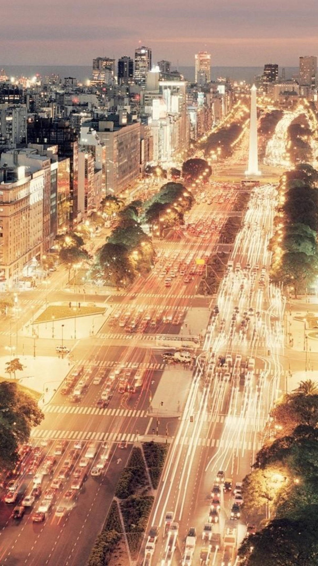 Buenos Aires At Night wallpaper 640x1136