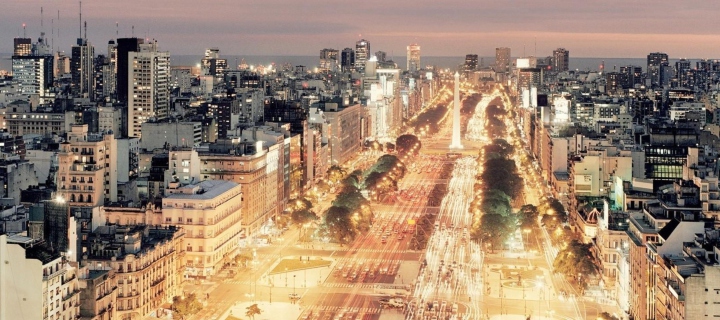 Buenos Aires At Night wallpaper 720x320