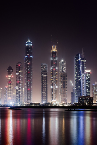 Fondo de pantalla UAE Dubai Photo with Tourist Attractions 320x480