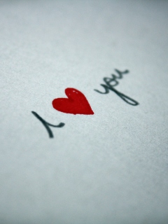 I Love You Written On Paper wallpaper 240x320