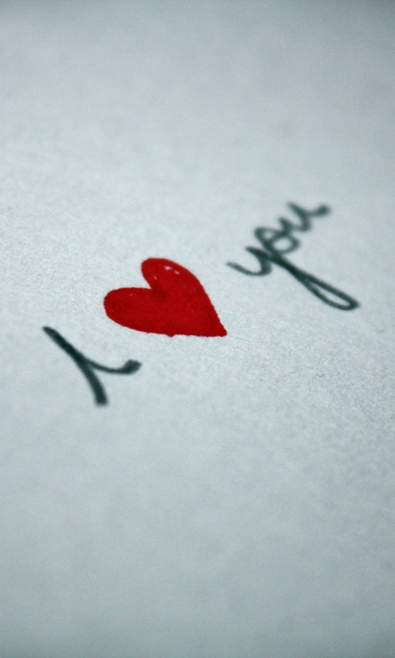 I Love You Written On Paper wallpaper 768x1280