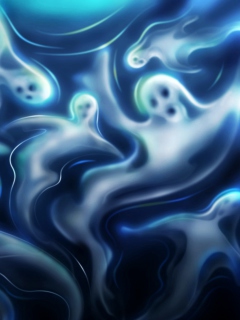 Das Halloween Ghosts Wallpaper 240x320