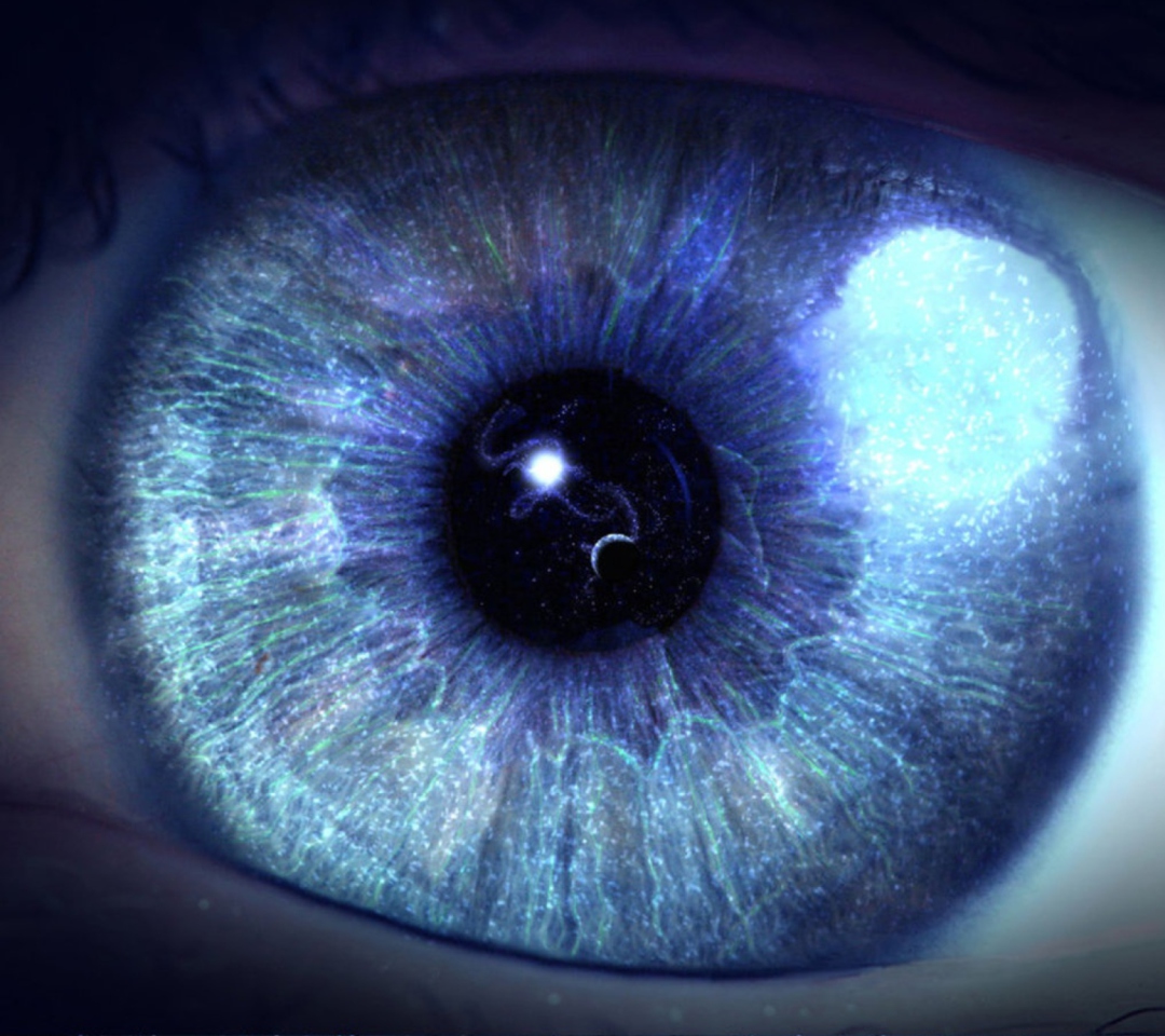 Das Blue Eye Close Up Wallpaper 1080x960