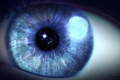 Sfondi Blue Eye Close Up 480x320