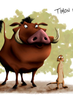 Das Hakuna Matata Timon and Pumba Wallpaper 240x320