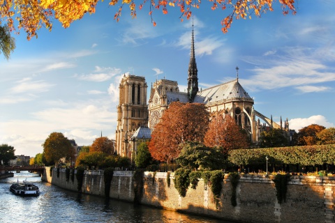 Fondo de pantalla Notre Dame de Paris 480x320