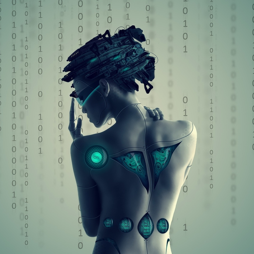 Cyborg Girl wallpaper 1024x1024