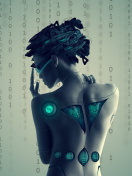Screenshot №1 pro téma Cyborg Girl 132x176