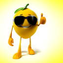 Das Funny Lemon Wallpaper 128x128