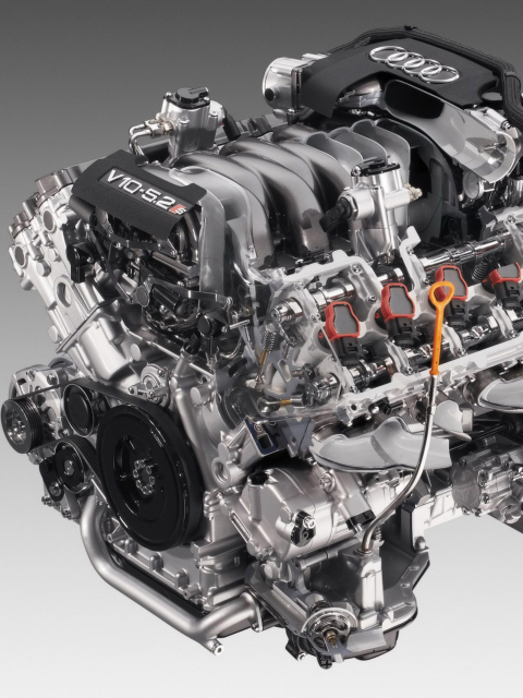 Sfondi Audi S8 Engine V10 480x640