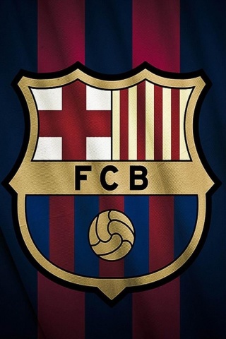 Обои FC Barcelona Logo 320x480