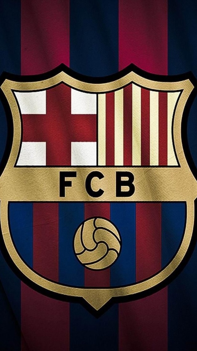 Обои FC Barcelona Logo 640x1136