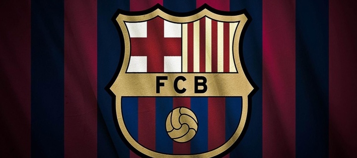 Обои FC Barcelona Logo 720x320
