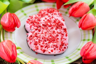 Free Pink Cake Hearts Picture for Android, iPhone and iPad