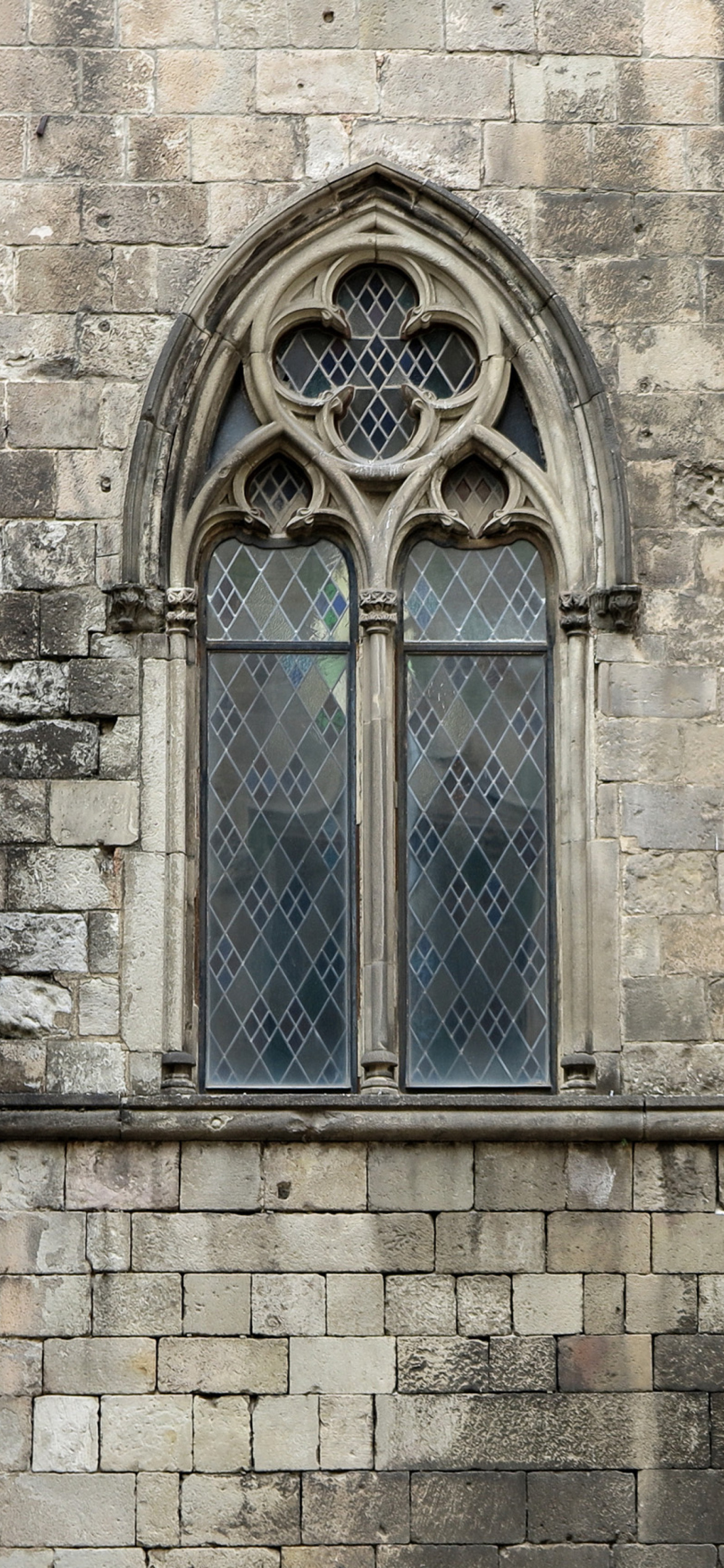 Windows and Stone Wall wallpaper 1170x2532
