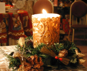 New Year Candle wallpaper 176x144