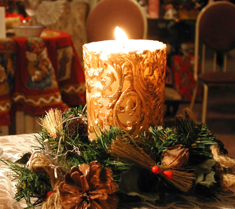 New Year Candle wallpaper 960x854