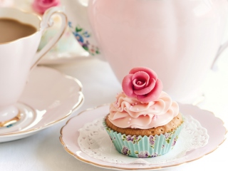 Das Vintage Style Cupcake Wallpaper 320x240