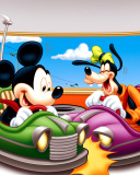 Fondo de pantalla Mickey Mouse in Amusement Park 128x160