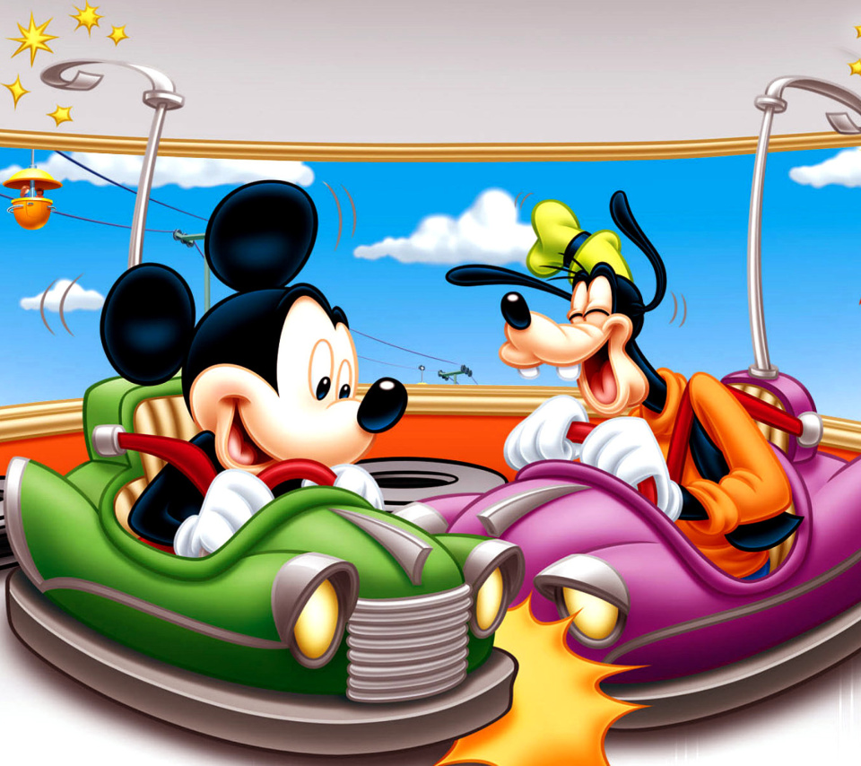 Das Mickey Mouse in Amusement Park Wallpaper 960x854