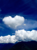 Sfondi Heart In Blue Sky 132x176