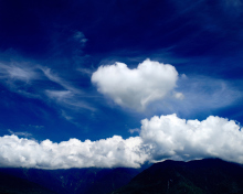 Sfondi Heart In Blue Sky 220x176
