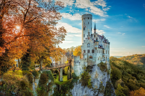 Fondo de pantalla Lichtenstein Castle in Wurttemberg 480x320