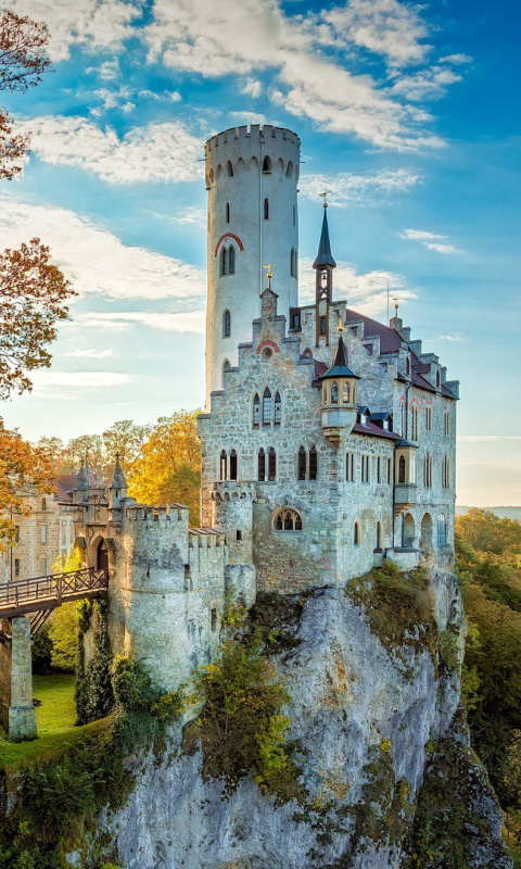 Fondo de pantalla Lichtenstein Castle in Wurttemberg 480x800