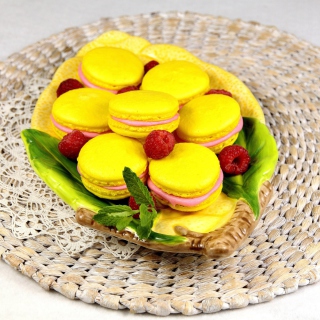 Yellow Macarons sfondi gratuiti per 1024x1024