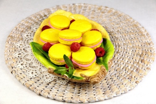 Yellow Macarons Picture for Android, iPhone and iPad