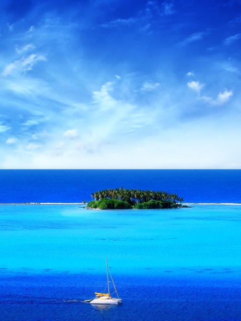 Big Blue Sea Under Big Blue Sky screenshot #1 480x640