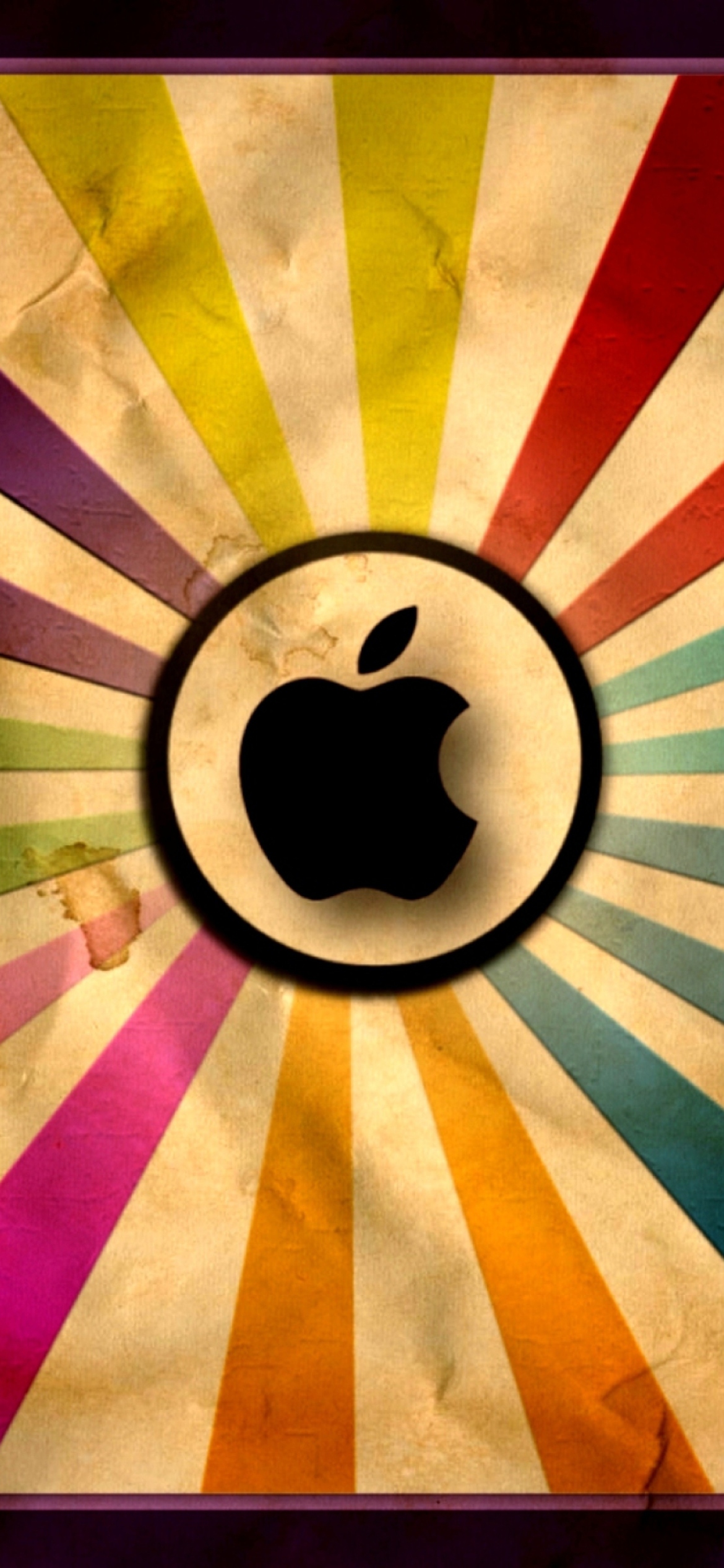 Обои Colorful Apple 1170x2532