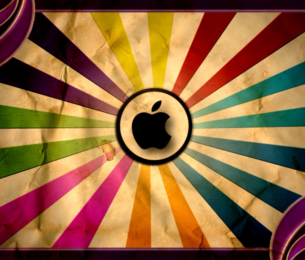 Обои Colorful Apple 1200x1024