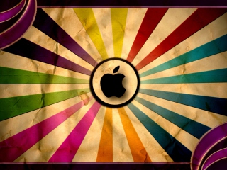 Colorful Apple wallpaper 320x240