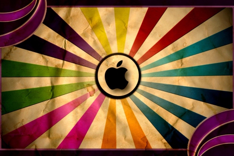 Fondo de pantalla Colorful Apple 480x320