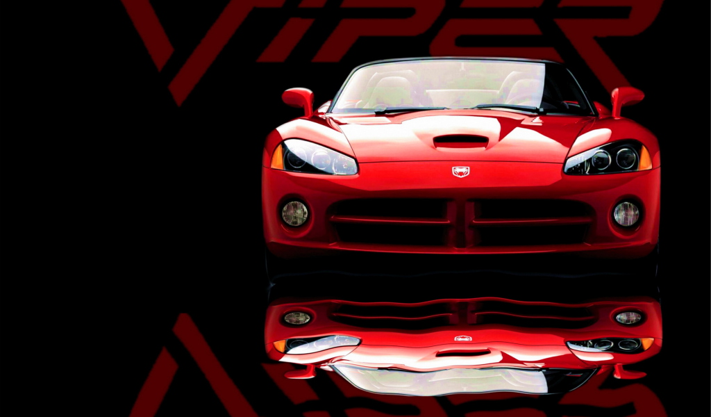 Red Dodge Viper wallpaper 1024x600