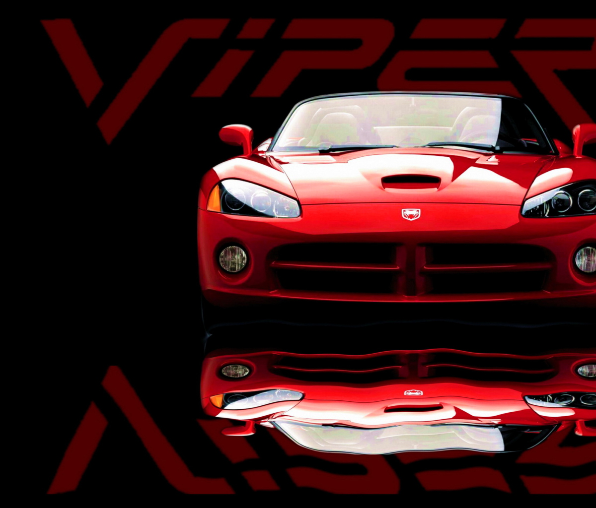 Das Red Dodge Viper Wallpaper 1200x1024