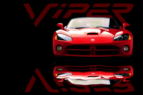 Das Red Dodge Viper Wallpaper 480x320