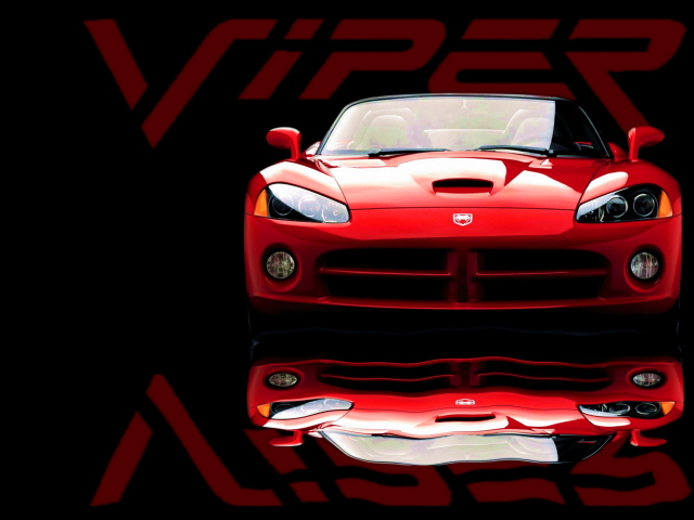 Red Dodge Viper wallpaper 640x480