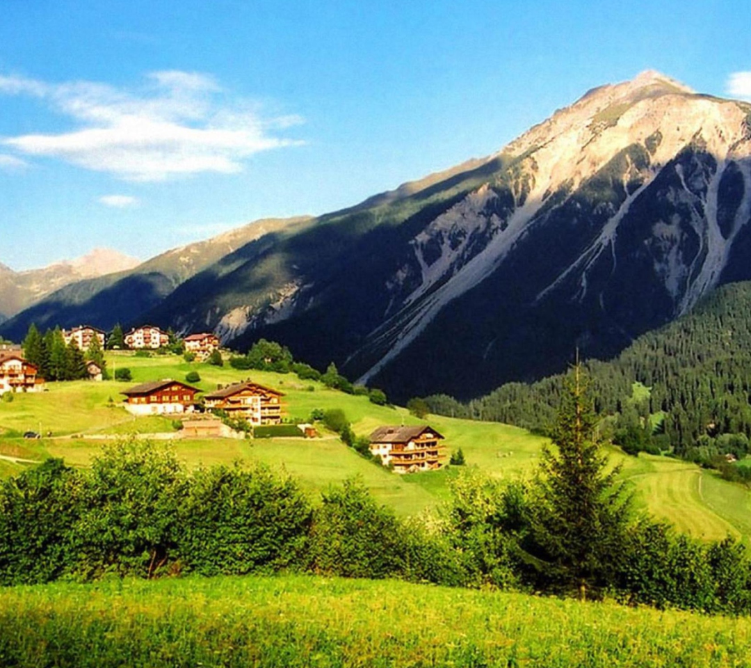 Fondo de pantalla Lake Mountain - The Alps 1080x960