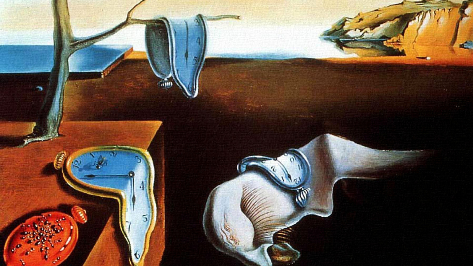 Salvador Dali The Persistence of Memory, Surrealism screenshot #1 1600x900