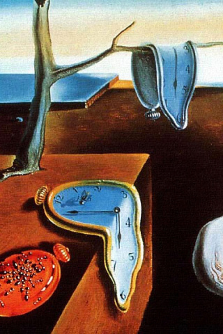 Обои Salvador Dali The Persistence of Memory, Surrealism 320x480