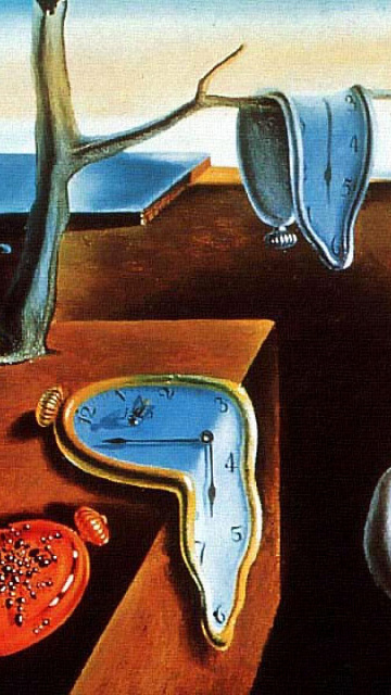 Fondo de pantalla Salvador Dali The Persistence of Memory, Surrealism 360x640