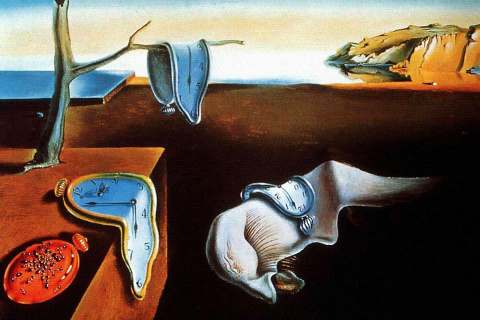 Обои Salvador Dali The Persistence of Memory, Surrealism 480x320