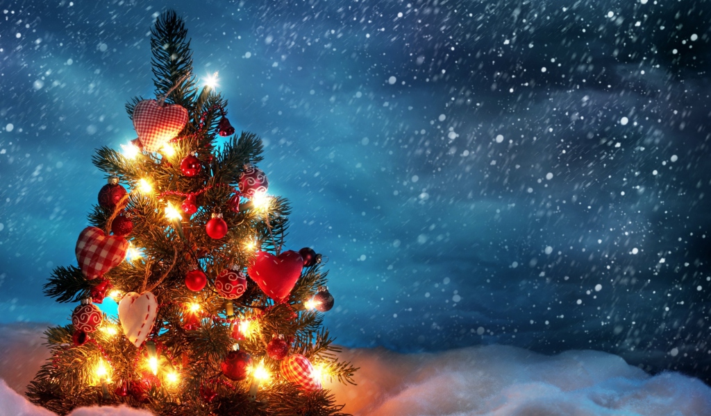 Fondo de pantalla Beautiful Christmas Tree 1024x600