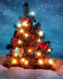 Beautiful Christmas Tree wallpaper 128x160
