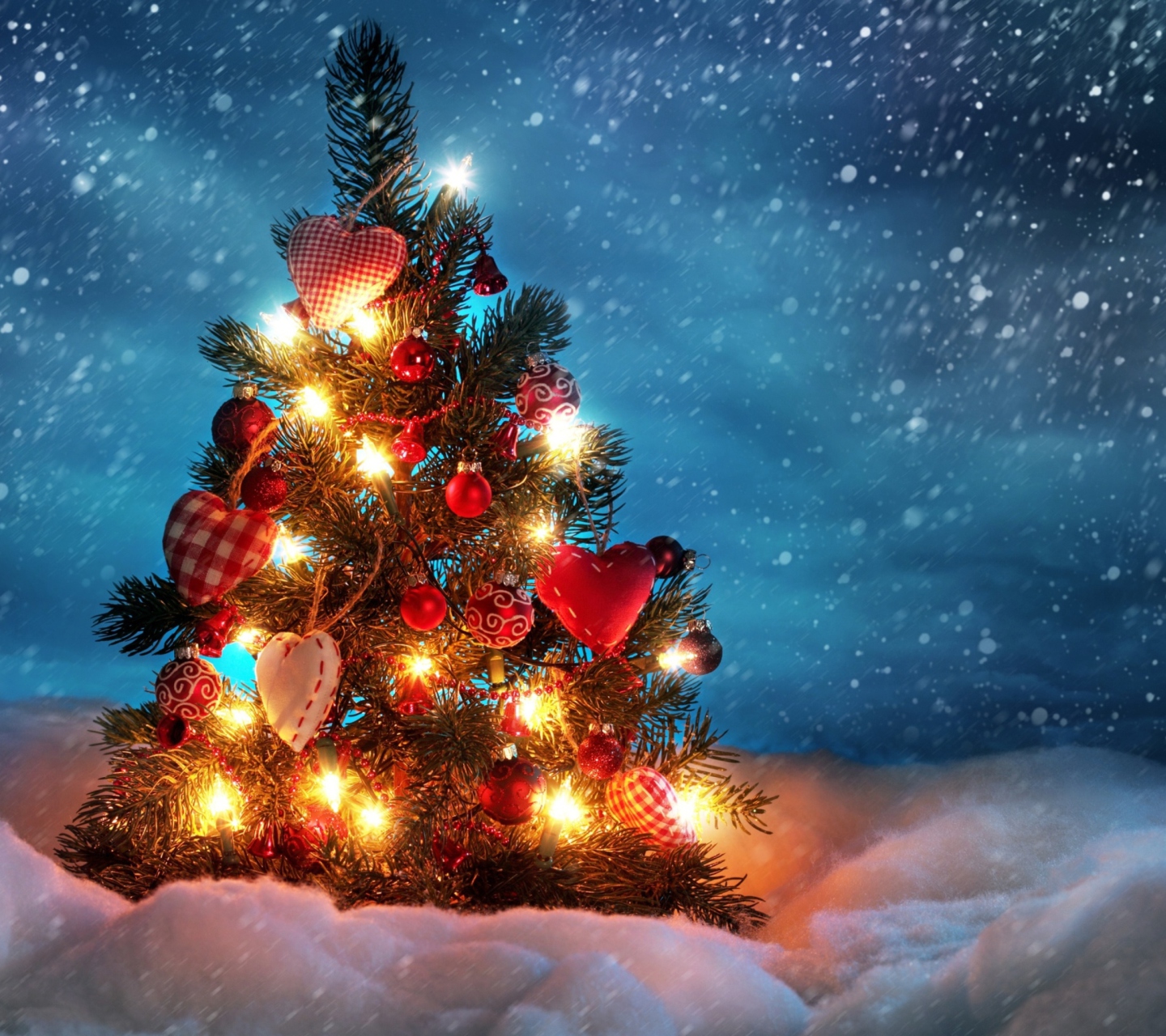Обои Beautiful Christmas Tree 1440x1280