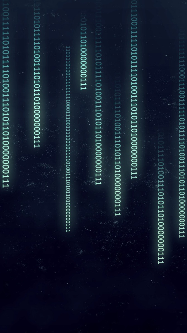 Matrix Binary Numbers wallpaper 750x1334