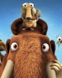Das Ice Age 5 Collision Course with Diego, Manny, Scrat, Sid, Mammoths Wallpaper 128x160